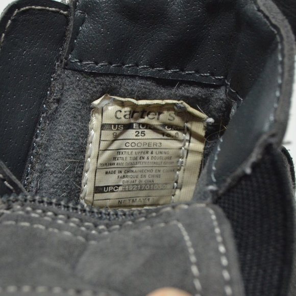 Carter's Toddler Boy's (Cooper3) Gray Suede Chelsea Fashion Boot Size 9 - Picture 4 of 5